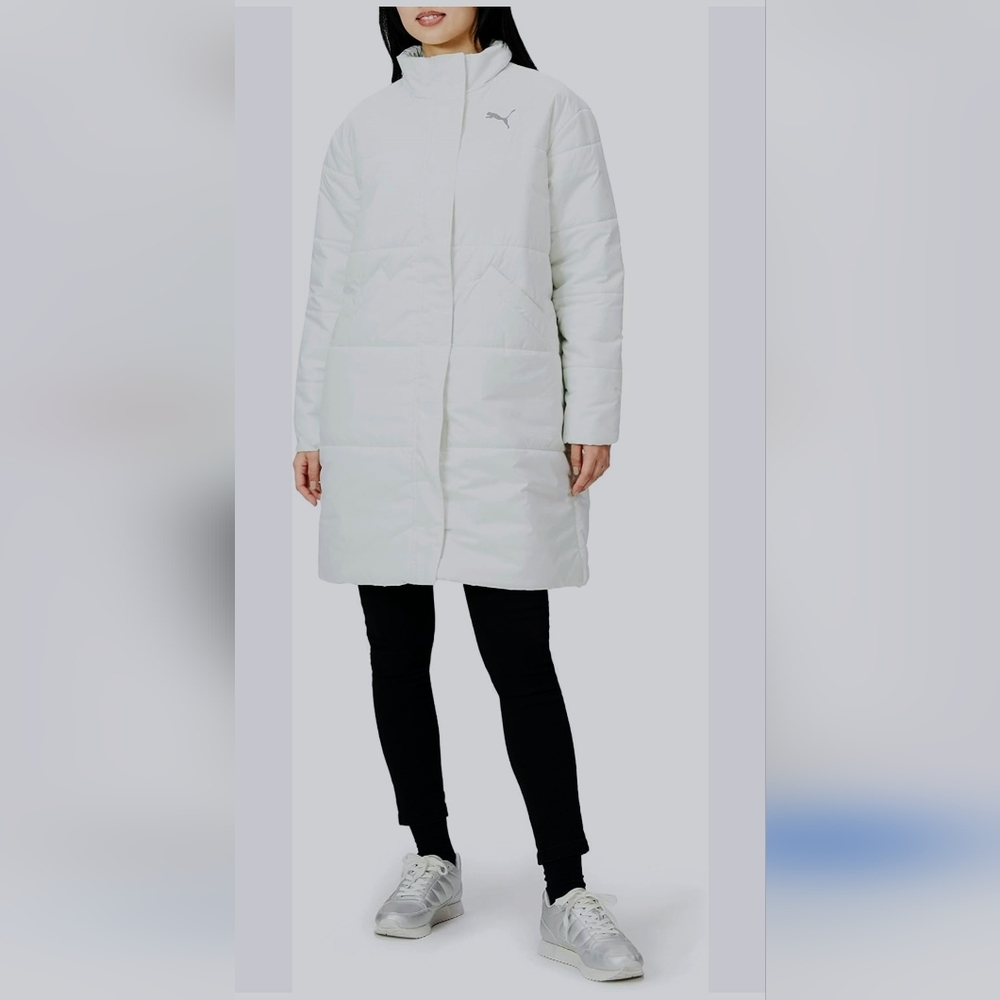 NWOT Puma Off White Quilted Puffer Coat